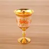 Juego de vino de aleación metálica creativa vintage estilo europeo exquisito regalo decoración del hogar copa de vino botella de vino plato pieza única