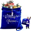 Bolsa Grande de Terciopelo Bordada de Santa Claus para Regalo de Navidad Mochila Decoración Navideña Bolsa para Empaquetar Regalos