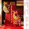 Nuevas Decoraciones de Boda Estilo Chino, Guirnalda con Carácter de Doble Felicidad, Pared de Fondo para Banquete de Boda, Pared de Fondo de Bienvenida, Suministros para Montaje de Atmósfera Fotográfica