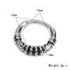 Pendientes de titanio y acero estilo coreano nicho estilo frío retro aro de anillo simple hebilla de oreja hip hop moda callejera personalidad para hombre venta al por mayor