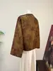Chaqueta Cardigan Jacquard Estilo Chino Nuevo Zhi Li Otoño Nuevo Top de Cuello V Grande Chaqueta Estilo Chino Nuevo