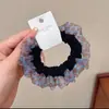 Elástico de Cabelo Scrunchie Novo Estilo Saia de Malha de Alta Elasticidade, Elástico de Cabelo Xadrez, Acessório de Cabelo com Estampa de Leopardo 2026 Elástico de Cabelo para Mulheres