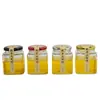 Botella Cuadrada de Vidrio de 280ml Botella para Miel Botella para Mermelada Botella para Pepinillos Frasco Portátil para Sub-empaque Botella de Vidrio Botella Vacía