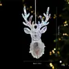 Nuevo Colgante de Copo de Nieve y Alce de Acrílico Colorido para Árbol de Navidad Decoraciones Navideñas DIY Adornos para Colgar en la Ventana