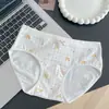 Roupa íntima de algodão puro para meninas, fofa e respirável, 10A antibacteriana, com entrepernas estendida, calcinha de algodão A-Class para bebês