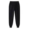 Pantalones largos casuales para hombre de comercio exterior Amazon Wish transfronterizos, forrados de polar, engrosados, de color liso, pantalones de chándal, pantalones deportivos, forrados de polar para abrigar
