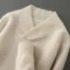 Suéteres de Punto para Hombre Suéteres Verde Cuello Frutal Pulóver Casual de Negocios Camiseta Base de Lana Venta al por Mayor Punto de Cachemira Otoño e Invierno
