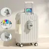 Maleta con Logo Personalizable de 20 pulgadas Elegante y de Aspecto de Alta Calidad Maleta de Ruedas de 24 pulgadas Maleta Multifuncional con Portavasos y Candado de Contraseña