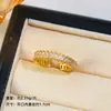 Nuevo Anillo de Estrella de Moda de Lujo Ligero Microincrustado de Circonita, Joyería de Anillo Abierto Versátil Elegante de Gama Alta de Nicho
