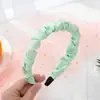 Diadema Plisada Versátil Dulce Temperamento Pasador Accesorio para el Cabello al Aire Libre Tocado Diadema Simple Japonesa y Coreana Amarillo Limón