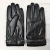 Guantes de PU para Hombre, Ciclismo de Invierno, Forrados de Felpa, Engrosados, Cortavientos, Impermeables, Compatibles con Pantalla Táctil, para Motocicletas Eléctricas, Protección contra el Frío, Cálidos, para Servicio de Entrega