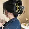Pinza para el Cabello de Mariposa Estilo Coreano con Acabado de Alta Gama, Exquisita Pinza de Tiburón para Mujer, Pasador Floral Dulce, Pinza Extra Grande, Accesorio para el Cabello