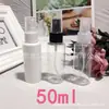 Frasco de spray plano de ombro de 50ml, névoa fina, Tônico Hidratante líquido, frasco vazio, frasco de cosméticos portátil para viagem