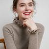 Suéter de Tricô Gola Alta Meia-Calça Outono/Inverno 2021 para Mulheres, Suéter Elegante de Tricô Slim Fit para Mulheres