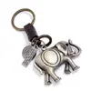Decoración Creativa y Personalizada de Colgante de Elefante de Aleación para Llavero de Coche de Hombre, Accesorio Versátil Tejido a Mano Estilo Vintage