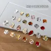 Celebridad de Internet Pila Inferior Taladro Uñas Arte Joyería Destello Corazón Torcido Ovalado Maillard Cristal Pila Taladro Bola Uñas Arte Joyería