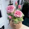 Estação Independente de Comércio Exterior Transfronteiriça Desenho Animado Europeu e Americano Criativo Moda Flor em Vaso Decoração de Mesa de Escritório