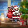Natal 2D Fofo Presente Papai Noel Pingente de Feriado Transfronteiriço Acrílico Plano Carro Nova Decoração