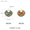 Colgante de oro Cloisonné con cuentas Hebilla Ping An Candado de Larga Vida Cadena para suéter Pulsera Collar Etiqueta DIY Hecha a mano Accesorios