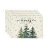 Venta Caliente de Amazon Navidad Invierno Manteles para Árbol de Navidad Decoración del Hogar Mesa de Cocina Lino Estampado