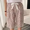Pantalones de pijama de algodón y seda para mujer, Nuevo estilo de verano, Estampado de dibujos animados, Holgados, Casuales, Delgados, Para casa, Se pueden usar afuera, Pantalones de cinco puntos