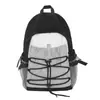 Mochila de Montañismo con Cordón para Exteriores, Mochila Ligera Nueva de Bloques de Color Retro, Bolsa de Viaje, Mochila Pequeña Casual, Mochila Escolar para Estudiantes