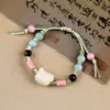 Pulsera de Gato de Cerámica Jingdezhen, Pulsera de Muñeca Fresca de Dibujos Animados Estilo Pastoral, Suministro al por Mayor para Zonas Turísticas Joyería de Gatito