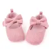 Sapatos de Lã Tricotados para Bebê com Laço Primavera Outono Sapatos de Solado Macio Sapatos de Princesa Sapatos de Bebê Atacado 2330