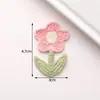 Ropa estilo coreano bordado parches de flores DIY parches de tela parche cosido a mano parches de tela bordados creativos de flor de hoja
