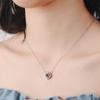 Collar Shake the Same para mujer, colgante de oro rosa en plata de ley 925 con 100 idiomas, te amo, collar de diamantes redondos