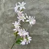 Orquídea popular de 7 galhos artificial, flor artificial para casamentos, flor de seda, flor decorativa artificial, arranjo de casamento, pequena magnólia, comércio exterior