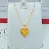 Colgante de rosa de amor de imitación de oro, latón chapado en oro, collar de amor de oro arena de Vietnam, temperamento, suministro para puestos de mujeres