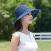 Sombrero de Sol Ondulado Estilo Nuevo de Verano Estilo Coreano Lazo Ala Ancha Sombrero de Paja para Mujer Sombrero de Sol para Playa Estilo Pastoral