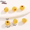 Chapado en Cobre con Oro Real Estilo Chino Oro Antiguo Gota de Aceite Aleación Espaciadores Huecos Cuentas Sueltas Accesorios para Pulseras DIY Materiales