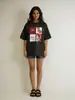 Camiseta de Manga Curta 100% Algodão Puro, Estilo Novo de Verão, Popular na Internet, Moda e Tendência, Blusa Solta e Confortável para Usar por Cima