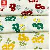 Suministro de tela estampada reactiva de algodón blanco con flores simples, estilo pastoral japonés y coreano, tela para ropa femenina, lote de puntos.