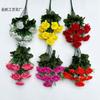 O buquê de flores artificiais 12 cabeça de lótus rosa decoração para casa flores falsas arranjo de flores paisagem interior vaso de flores de comércio exterior atacado