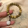 Pulseira de sândalo Lótus Bodhi branca para mulheres outono e inverno estilo retrô chinês pulseira de alta qualidade estilo étnico pulseira para casal amigas