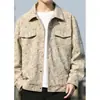 Chaqueta Luomon con Solapa Estampada de Moda para Hombre Primavera 2026 Nuevo Llegada Tallas Grandes Chaqueta Casual de Trabajo para Hombre