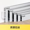 Rodapié de aleación de aluminio con veta de madera, borde recto, línea de pie metálica 4cm5cm 6 color madera pegatina de hebilla línea de esquina