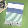 Toalla de Playa Turca Toalla Rayada con Borlas Secado Rápido Absorbente Tamaño Grande Varios Estilos Venta al por Mayor Logotipo Personalizado
