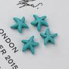 Acrílico Imitación Turquesa Agrietado Estrella de Mar Pentagrama Calabaza Cuentas Sueltas Irregulares Geométricas Cuentas con Agujero Pasante Accesorios para Joyería DIY