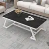 Mesa de centro nueva de losa de roca, mesa de centro de tamaño pequeño para apartamentos pequeños, sala de estar, propiedades de alquiler, diseño simple y moderno, estilo popular, adecuada para balcones, y un toque de lujo