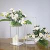 Soporte de flores acrílico transparente para bodas, diseño de ventana, redondo, personalizable, popular entre los transfronterizos.