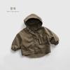 Estilo Coreano~ Jaqueta Personalizada Estilo Coreano para Crianças, Novo Modelo Primavera 2026 para Meninos e Meninas, Estilo Japonês, Trench Coat Retro Tendência
