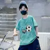 Camiseta de Manga Corta para Niños 2026 Estilo Nuevo Verano Niños Degradado Tie-Dye 100% Algodón Puro Top para Estudiante Camiseta