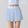 Saia Esportiva, Saia Plissada de Organza Feminina para Corrida, Saia Plissada de Yoga com Cobertura para o Quadril Anti-Exposição, Saia de Tênis Antibacteriana Cor da Pele, Verão