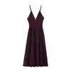 Comércio Exterior Transfronteiriço Moda Feminina 2026 Moda Europeia e Americana Vestido Slim Fit com Alça Decorativa Embelezada para Mulheres F612443