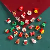Dibujos Animados Mini Muñeco de Nieve Navideño Regalo Reno Accesorios de Resina DIY Pegamento de Crema Funda de Teléfono Móvil Pasador Material para Joyería