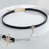 Collar de perlas Bamang Star para mujer, gargantilla con correa para el cuello, collar corto con cadena de clavícula negra, nueva moda 2025